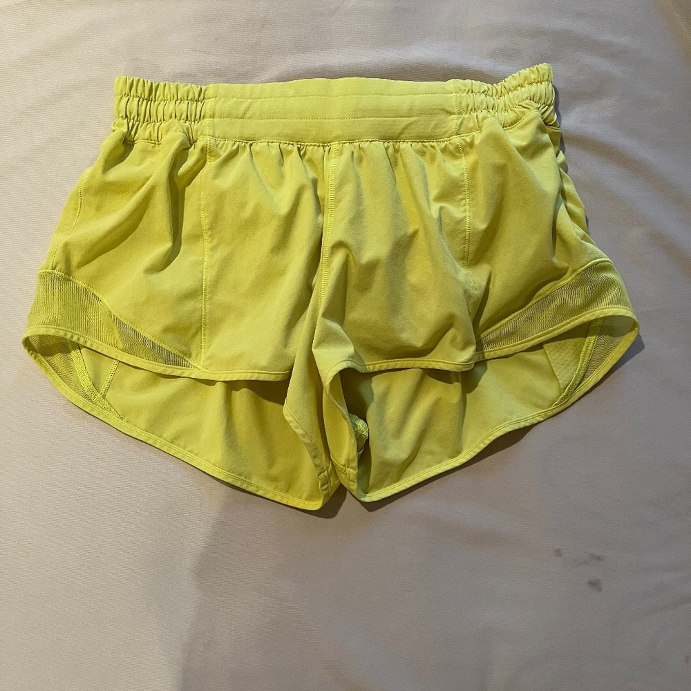 Lululemon electric yellow shorts size 8